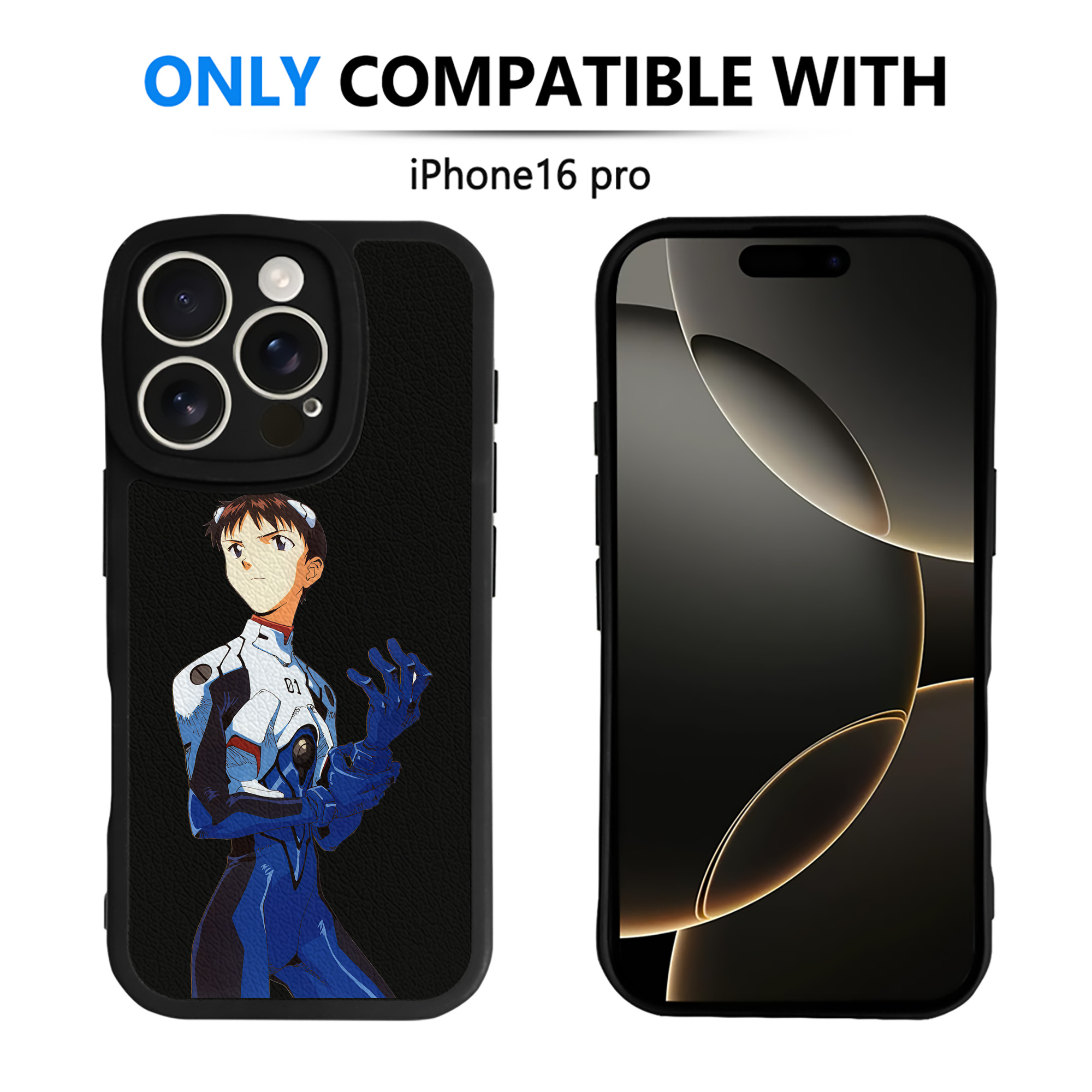 （画像用） EVA 新世紀エヴァンゲリオン 【iPhone 16シリーズ対応】シリコンスマホケース（レザー調） 材質：シリコン